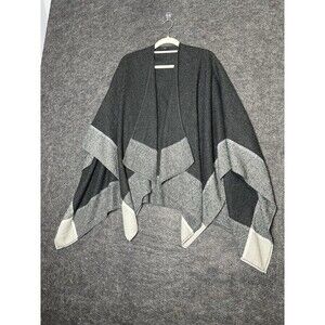Women's V. Fraas Color Block Open Front Ruana Cape One Size